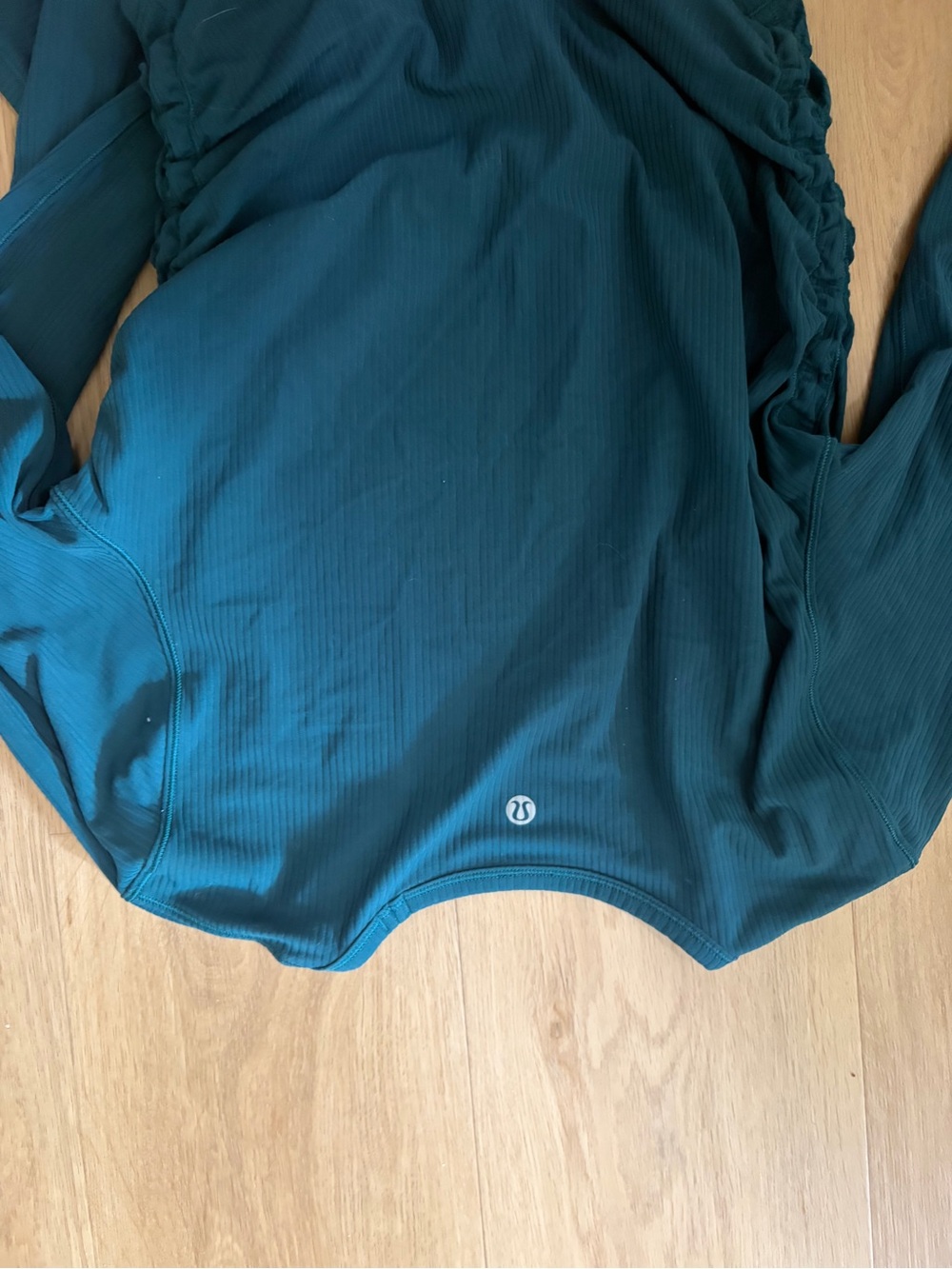 lululemon athletica Teal Ribbed Long-Sleeve Top